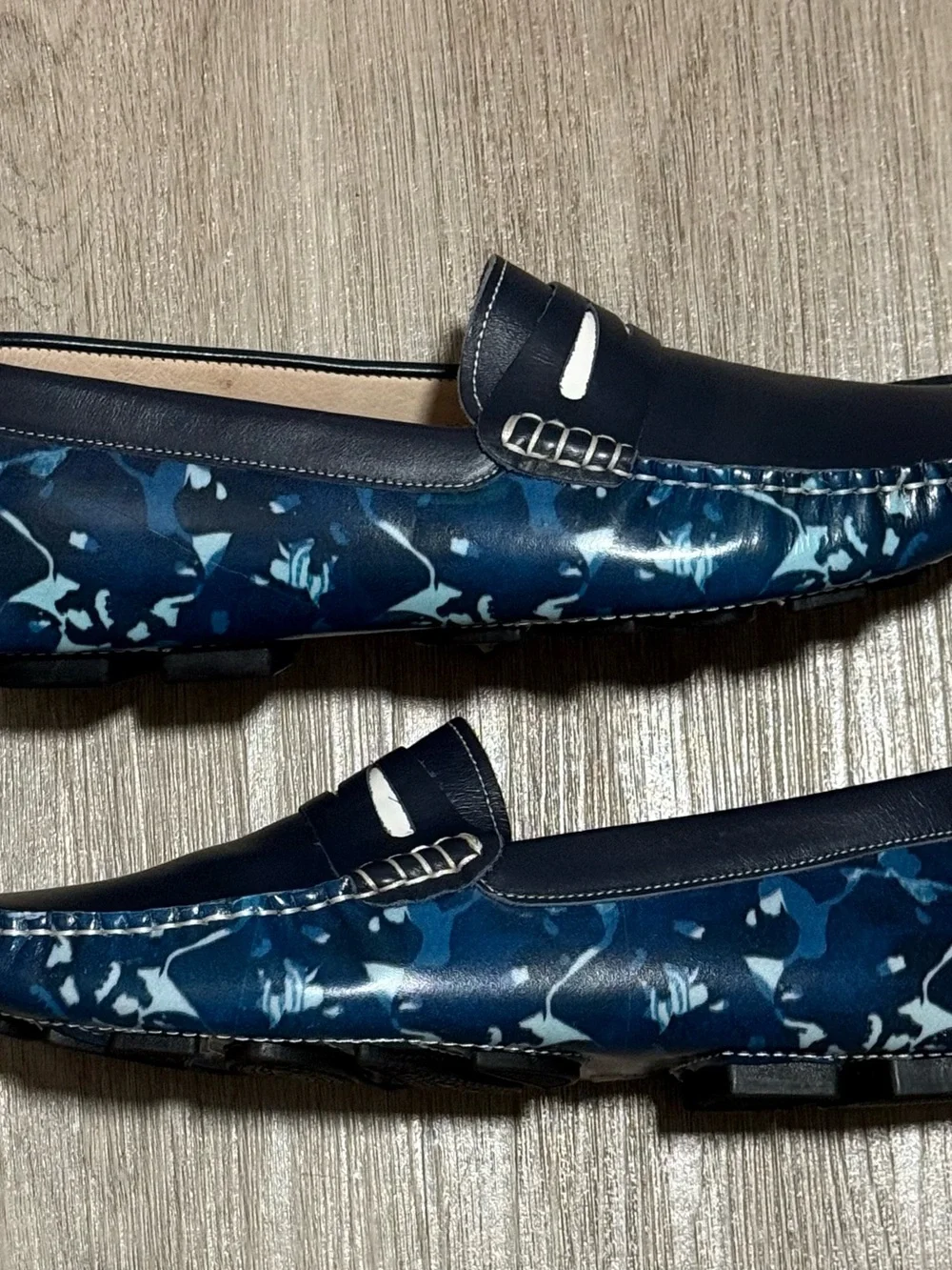 Robert Graham Realist Loafers Slip On Moccasin Shoe RG5420S Blue Men’s Size 8.5